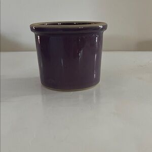 Rare Lilac color Ceramic Crock -Pint size